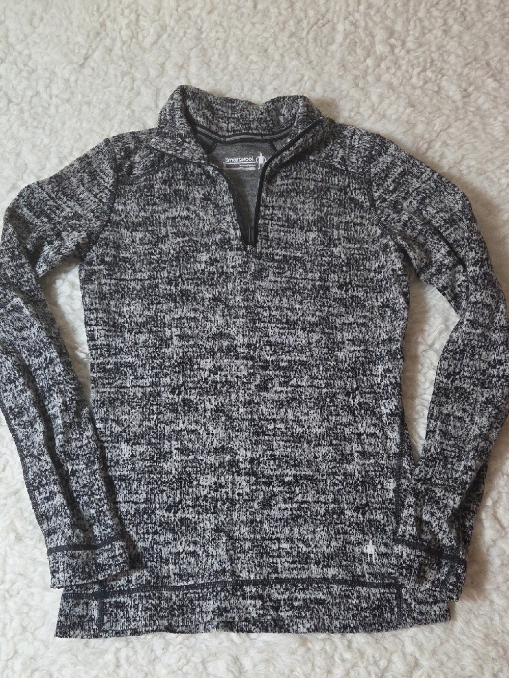 Smartwool Womens Long Sleeve 250 Base Layer Merino Wool Thermal 1/4 Zip Top Sz S